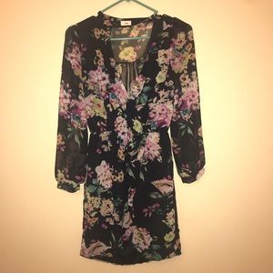 Tobi Long sleeve wrap dress